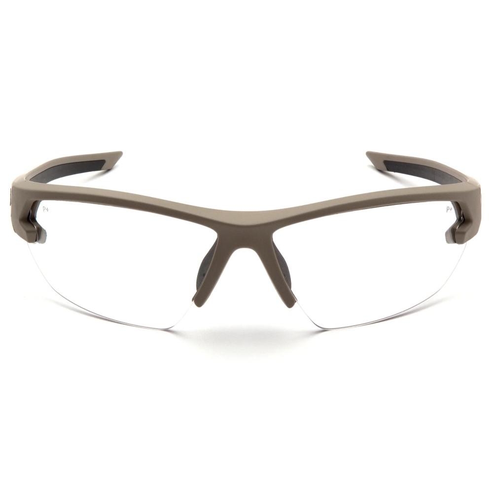 Pyramex Vg Howitzer Tan Frame Clear Anti-fog Lens Safety Glasses