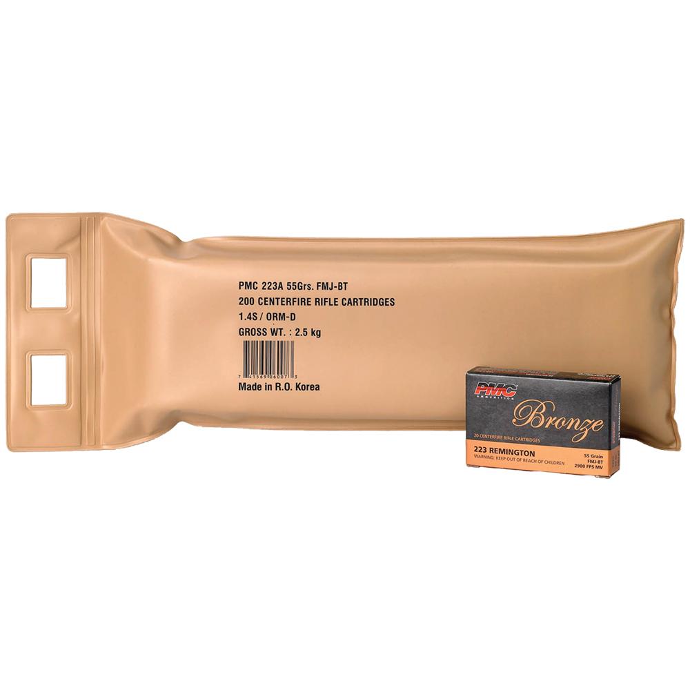 Pmc Bronze .223 Rem 55GR Fmjbt Battle Pack 200RD