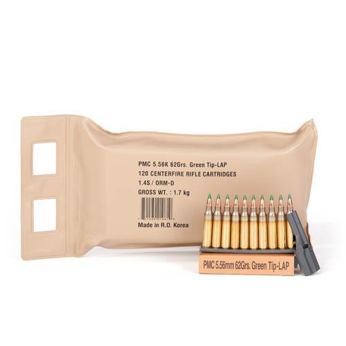 Pmc 5.56 Nato 62GR Green Tip 120RD Battle Pack