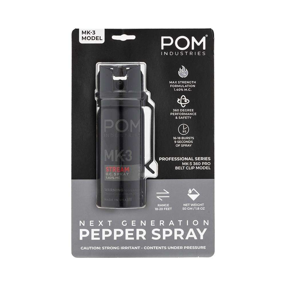 Pom Pepper Spray MK-3 2 Oz Black