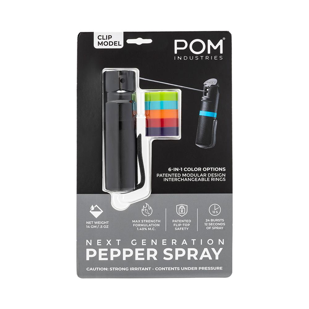 Pom Pepper Spray Black Clip 0.5 Oz