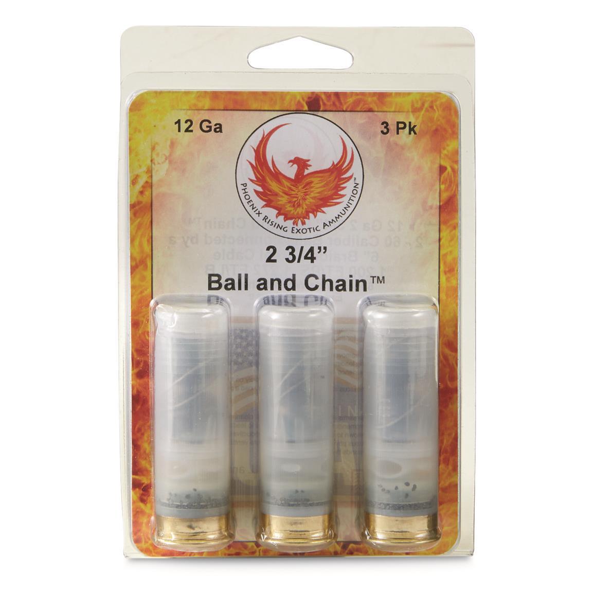 12 Ga Phoenix Rising Ball & Chain Ammo 5 Rounds
