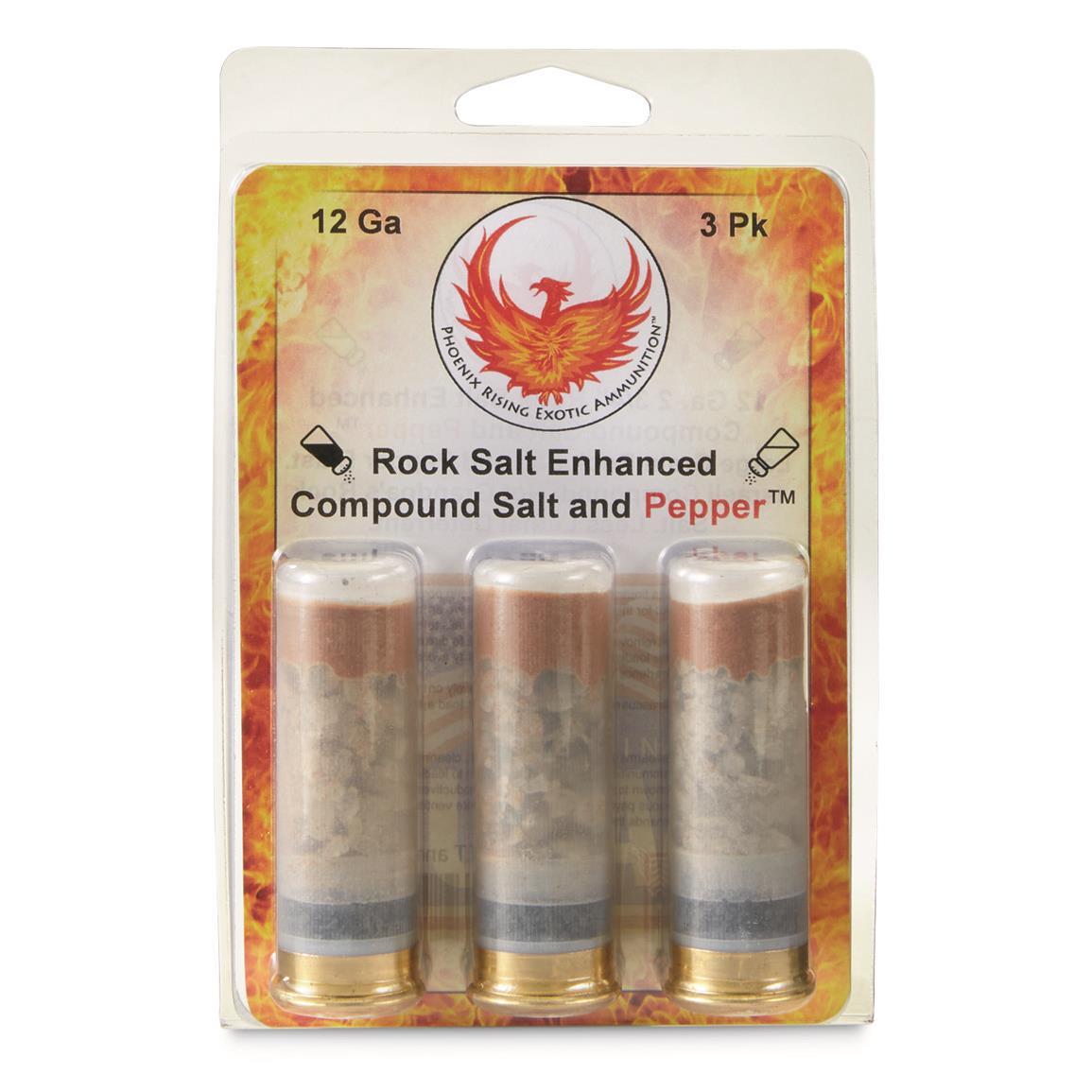 12 Ga Phoenix Rising Salt & Pepper Ammo 5 Rounds
