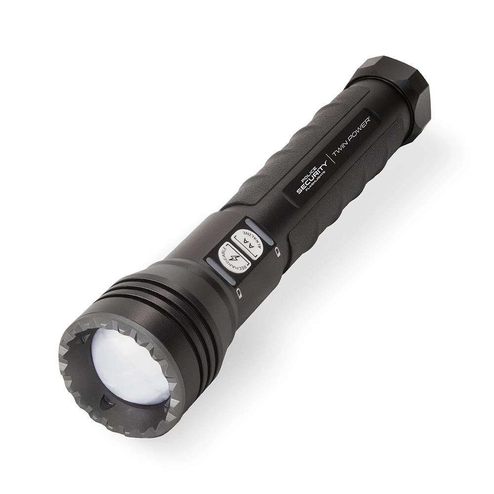 Police Security Long Throw Twin Power 1000 Lumen Flashlight