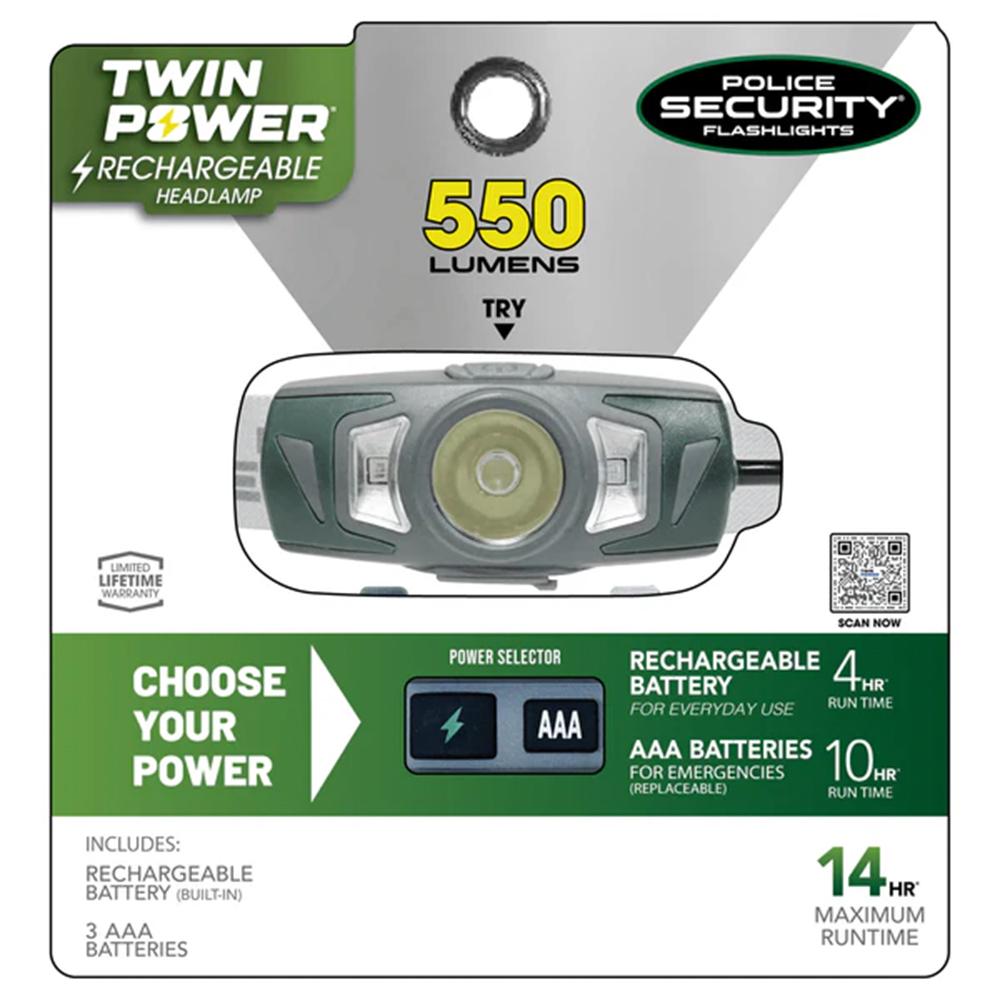 Police Security Twin Power Headlamp 550 Lumen - Image 5