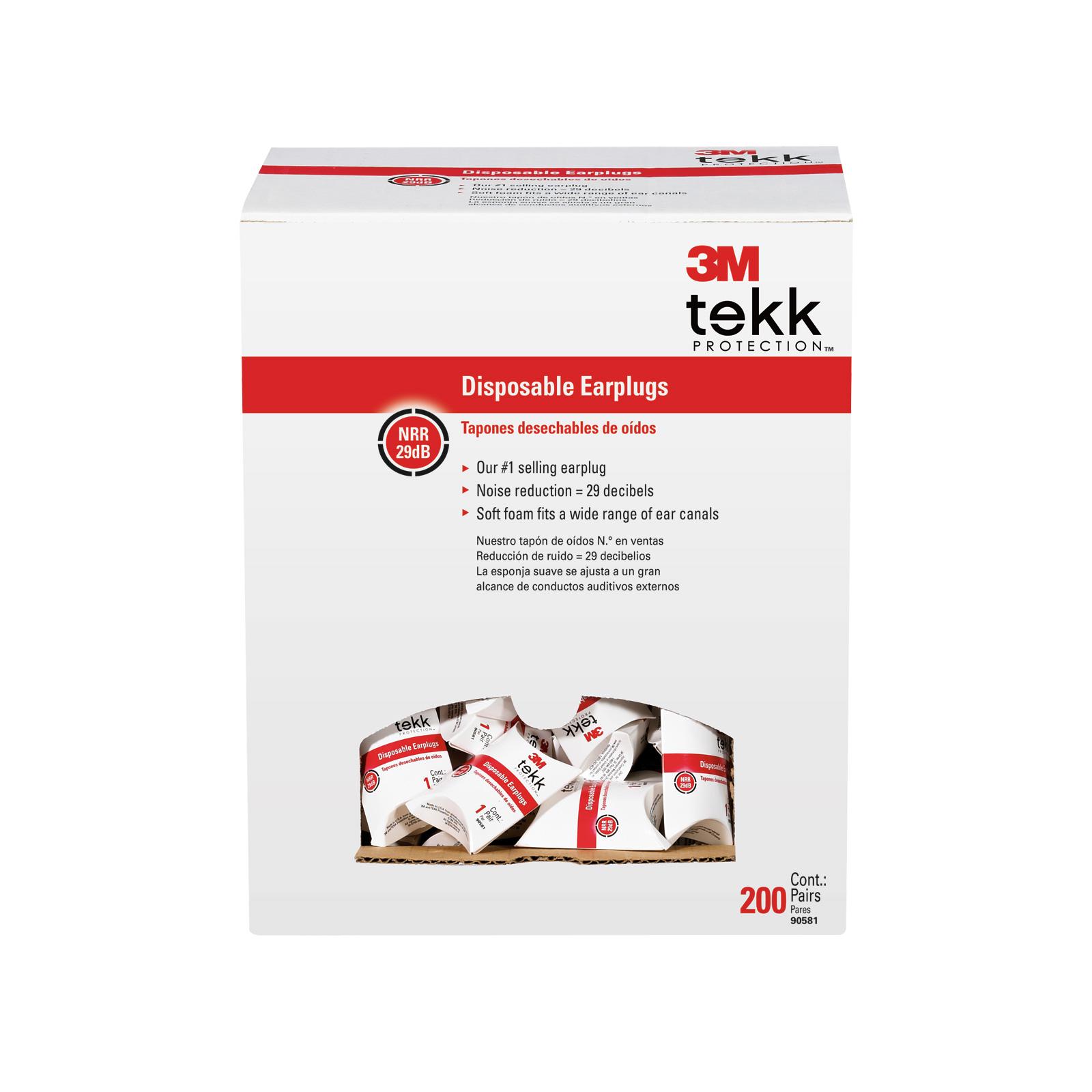 3M Peltor Ear Soft Foam Earplugs 200 Pack