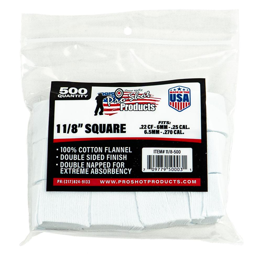 Pro-shot Cotton Cleaning Patch .22/.270 Cal 500 Ct