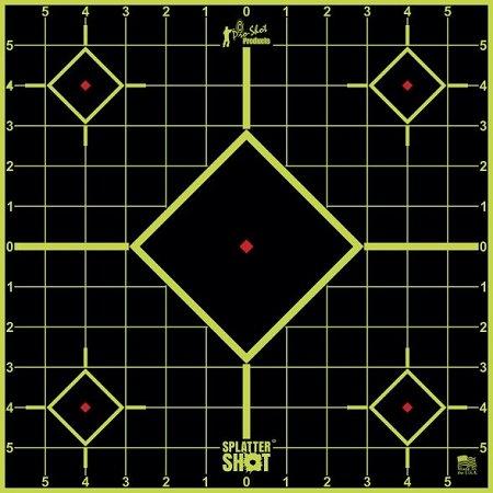 Pro-shot Splatter Shot 12 Green Sight-in Target - 5 Pack