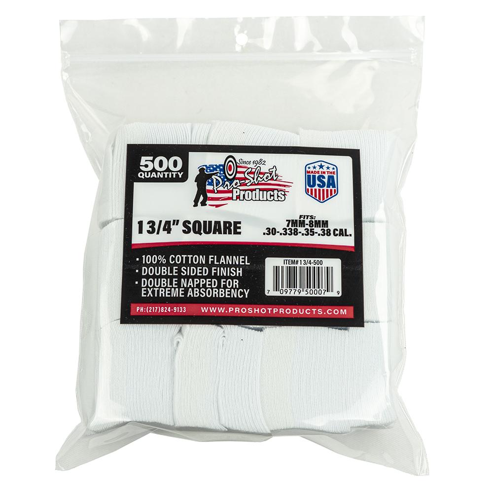 Pro-shot 134500 Cleaning Patches 1.75 Square 500 Count