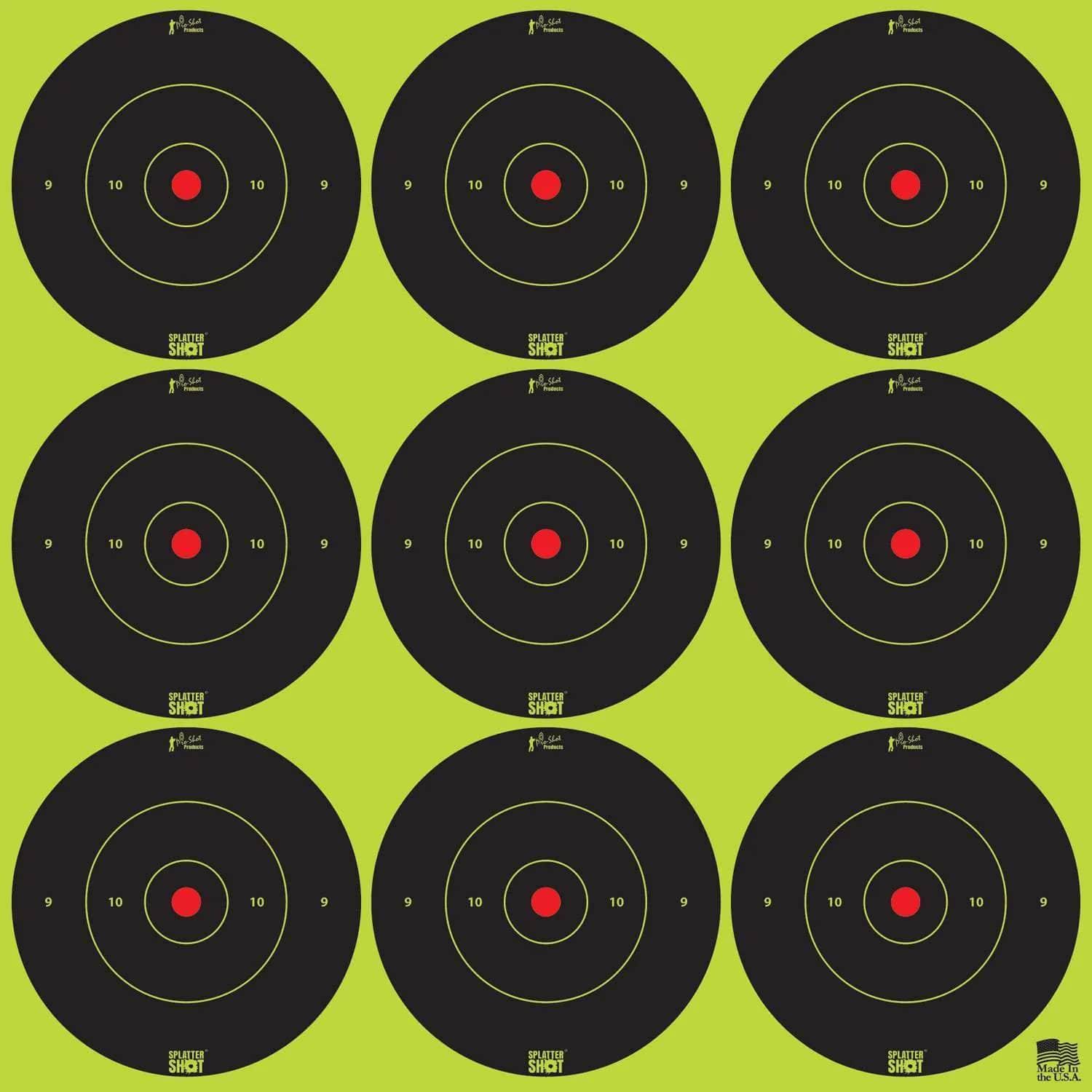 Pro-shot 2BGREEN108 Splattershot Self-adhesive Paper Targets