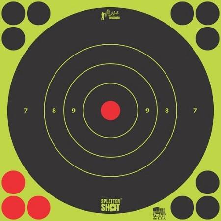 Pro-shot Splatter Shot 8 Green Bulls-eye Target - 6 Pack