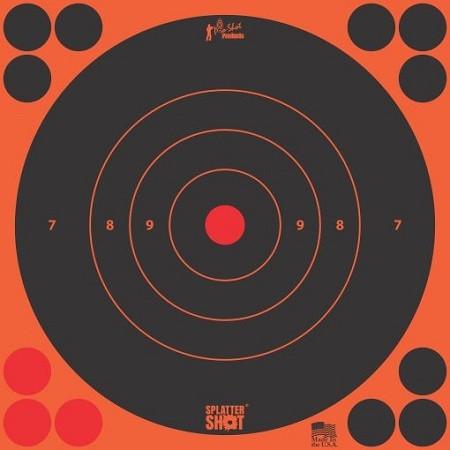 Pro-shot Splatter Shot 8 Orange Bulls-eye Target - 6 Pack