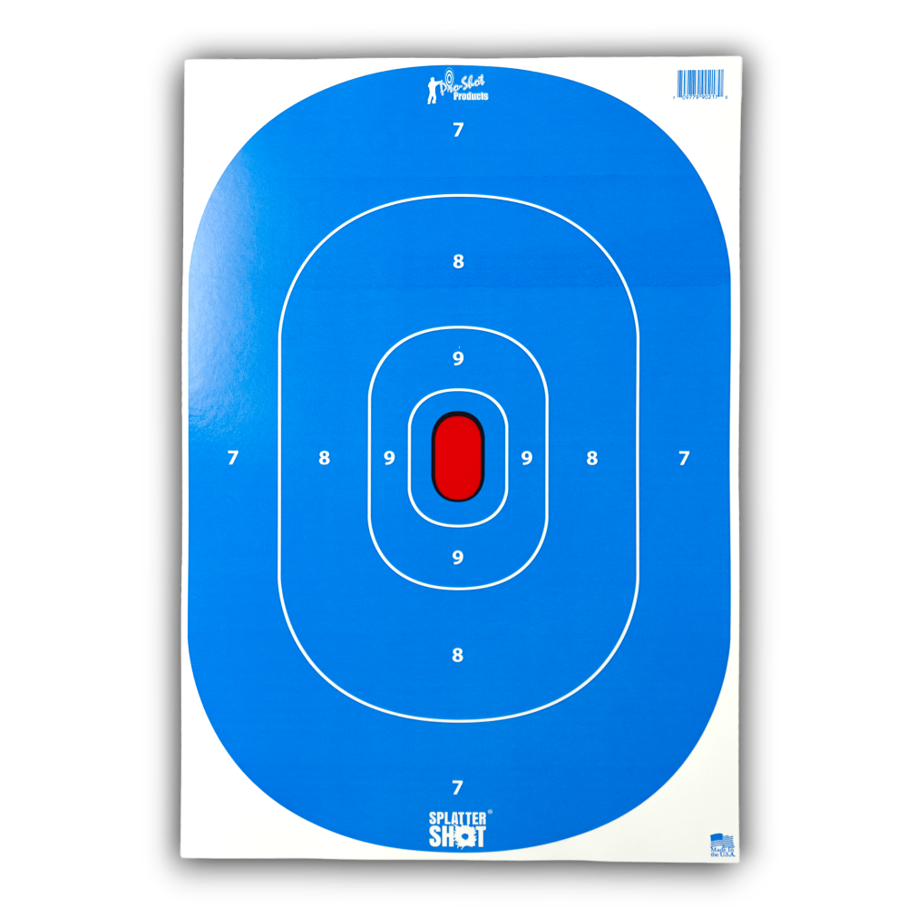 Pro-shot 12X18 Silhouette Insert Hi-vis Blue 8 Pack
