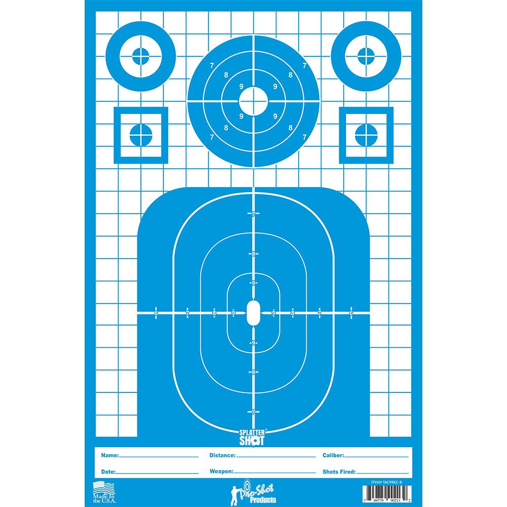 Pro-shot Tactical Precision Target Blue 12X18 8 Pack