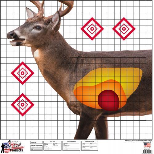 Pro-shot Whitetail Deer Sight-in Target 25 X 25 5 Pack