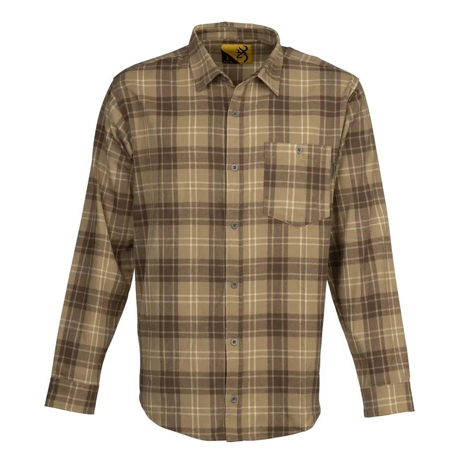 Browning Sht Upland Flannel Tan M