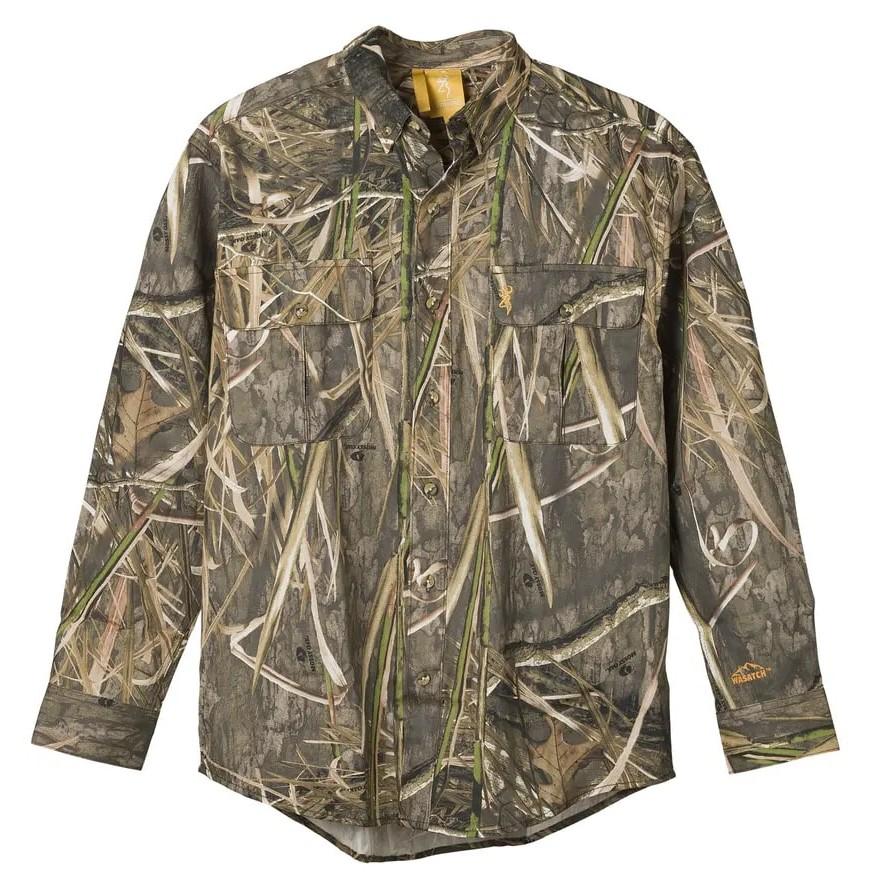 Browning Wasatch-cb Button-front Shirt Mossy Oak Shadow Grass S