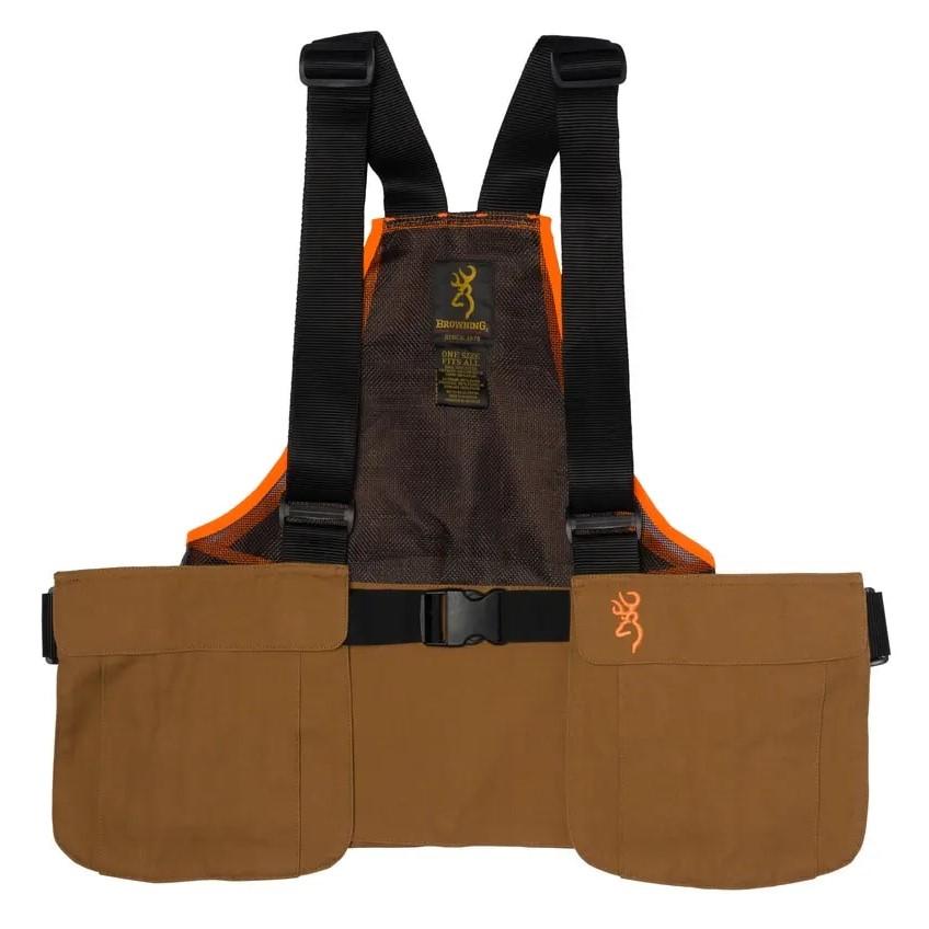 Browning Upland Strap Vest Tan/blaze One Size Fits Most
