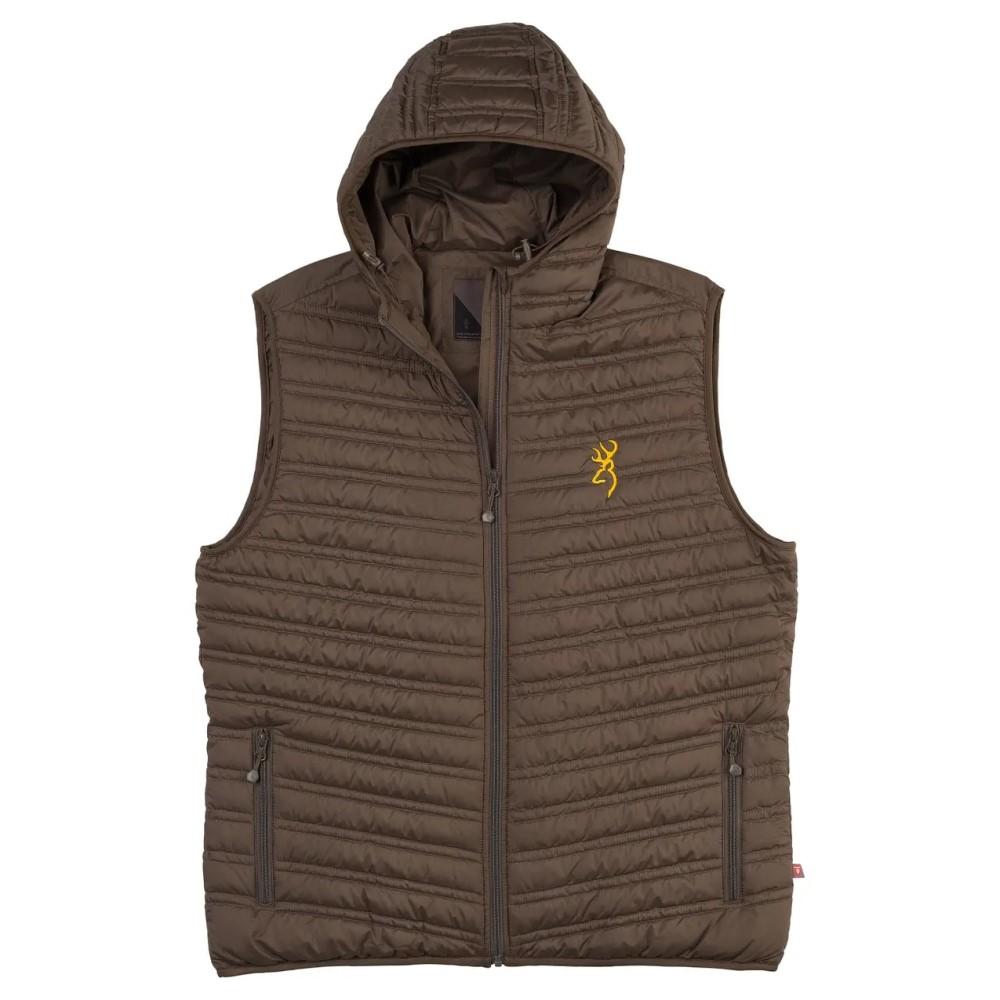 Vst Packable Puffer Vest Brown Small