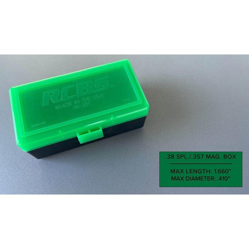 Rcbs Ammo Box 35/357 - Green, 50-ROUND Capacity