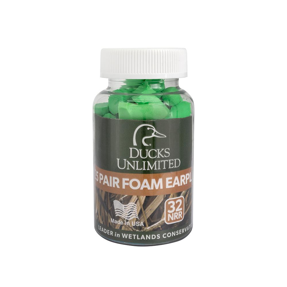 Ducks Unlimited Foam Earplugs - Green - 25 Pair Jar