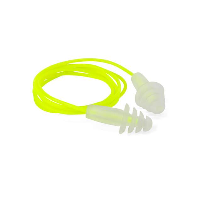 Radians FP43HVBP3 Resistor Flanged Earplugs 3 Pair Yellow/clear