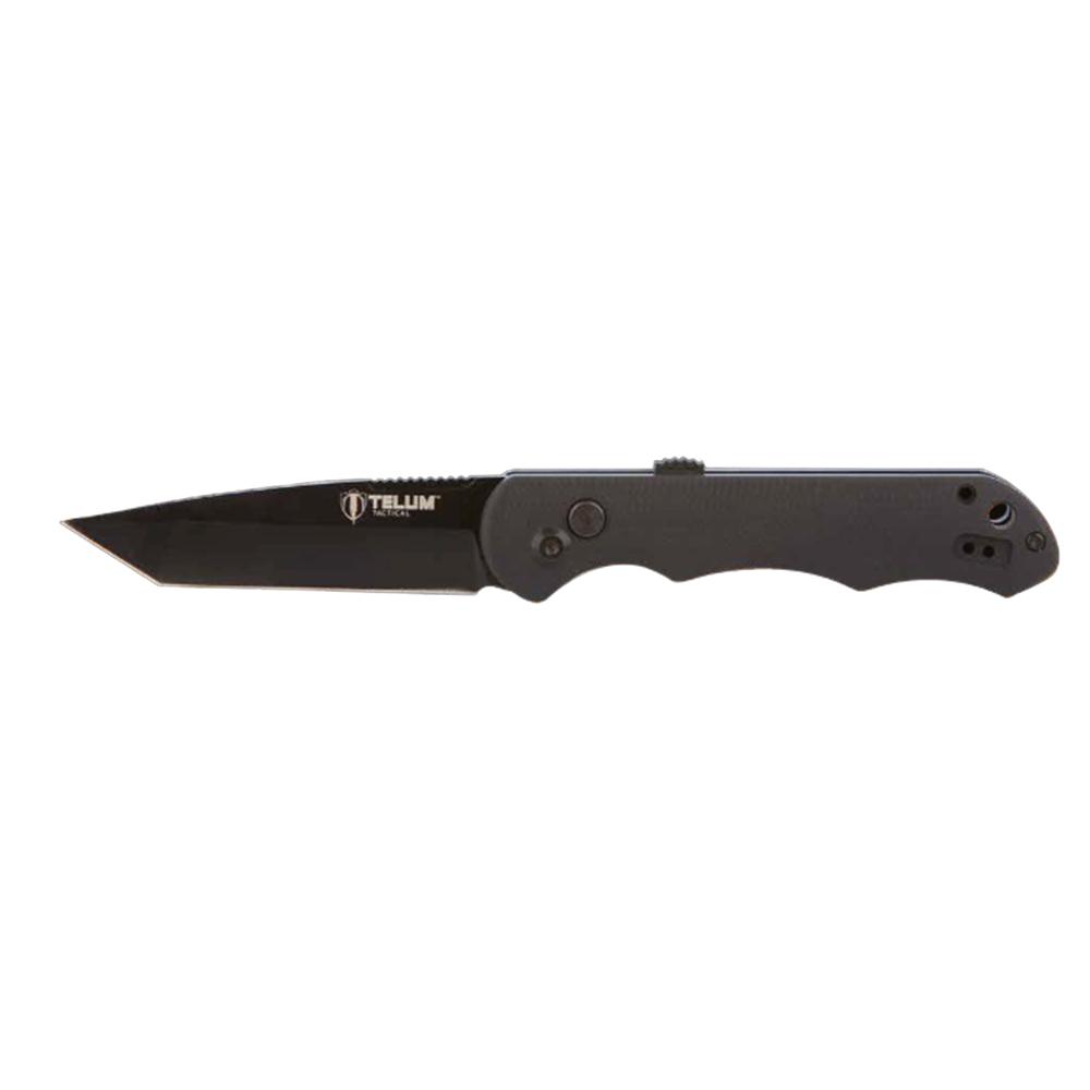 Telum Tactical Knife Aftershock 3.5IN D2 Blade Black Automatic