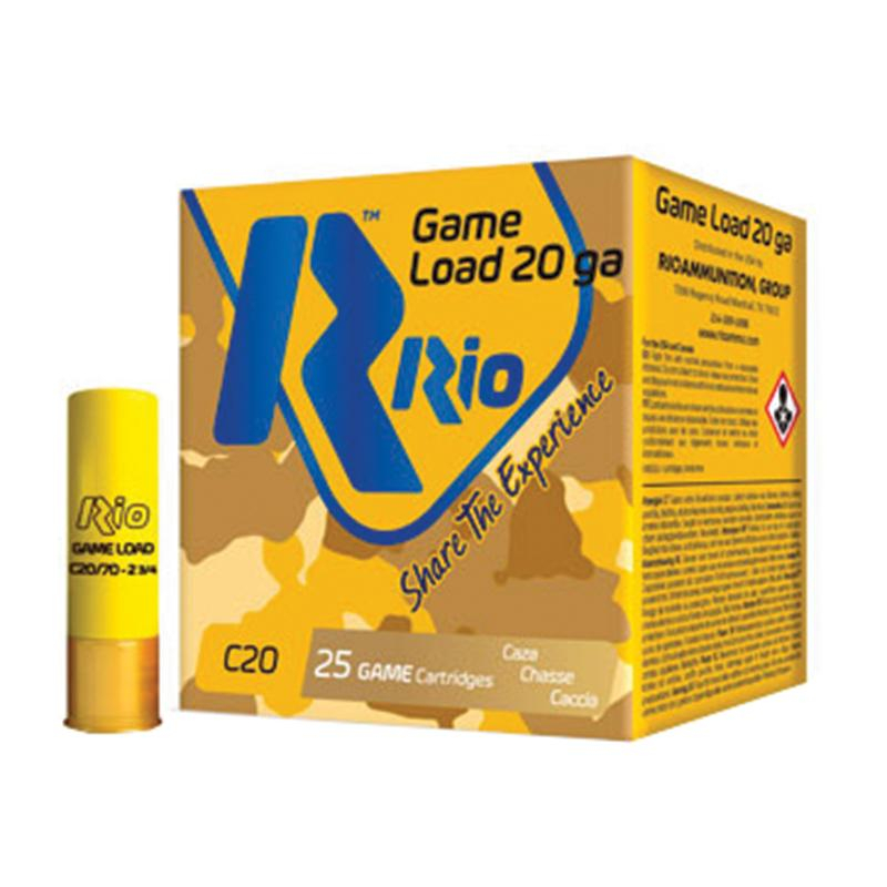 Rio Game Load 20GA Light 2-3/4 1OZ 7.5 25/BOX