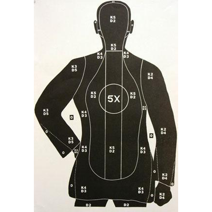 B-21X Silhouette Paper Targets 27 X 38 200/BLACK