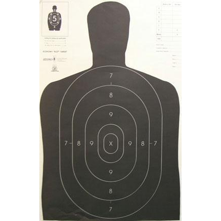 200PK Black Police Silhouette Targets 22.5 X 35