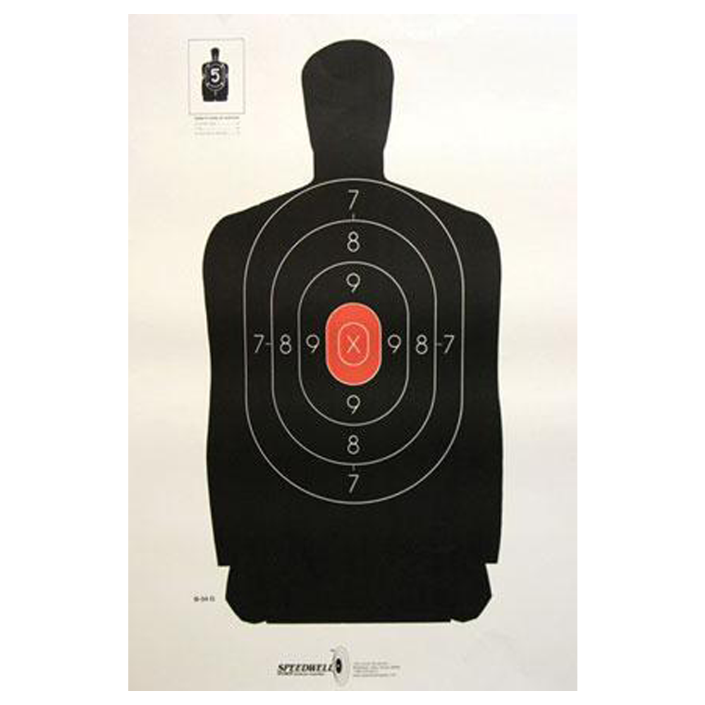 Speedwell Targets Police Silhouette B34G Orange X 100
