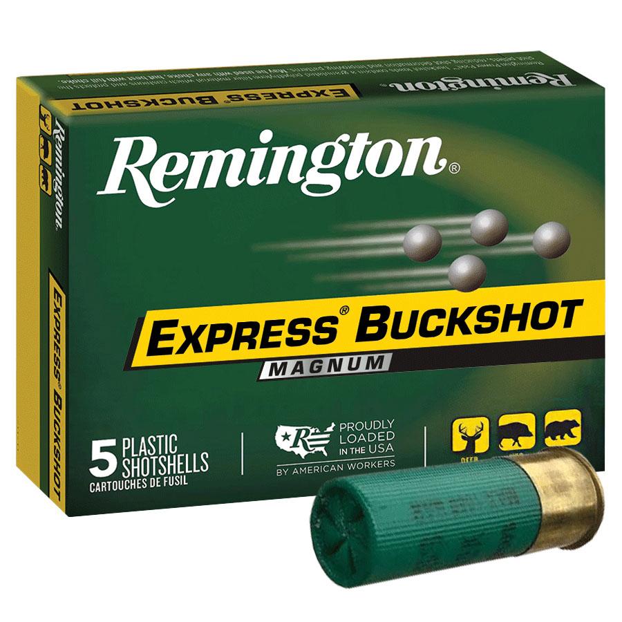 Remington Magnum Buckshot Ammo 12GA 3.5 18 Pellets 5RD