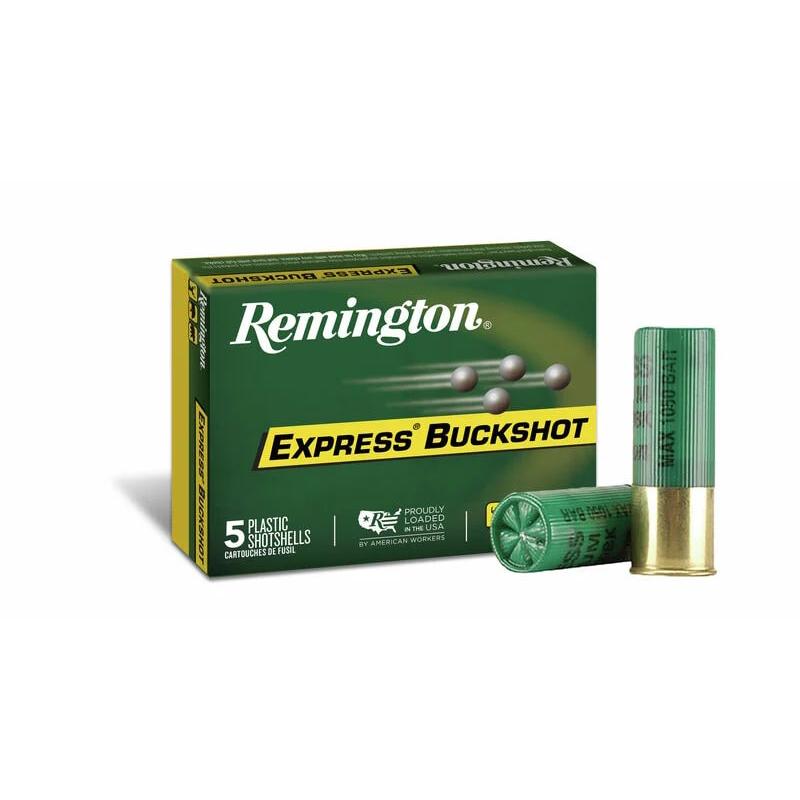Remington Express Buckshot Loads 12GA 2.75 12 Pellet 0 Buck Shot 5 Rd.