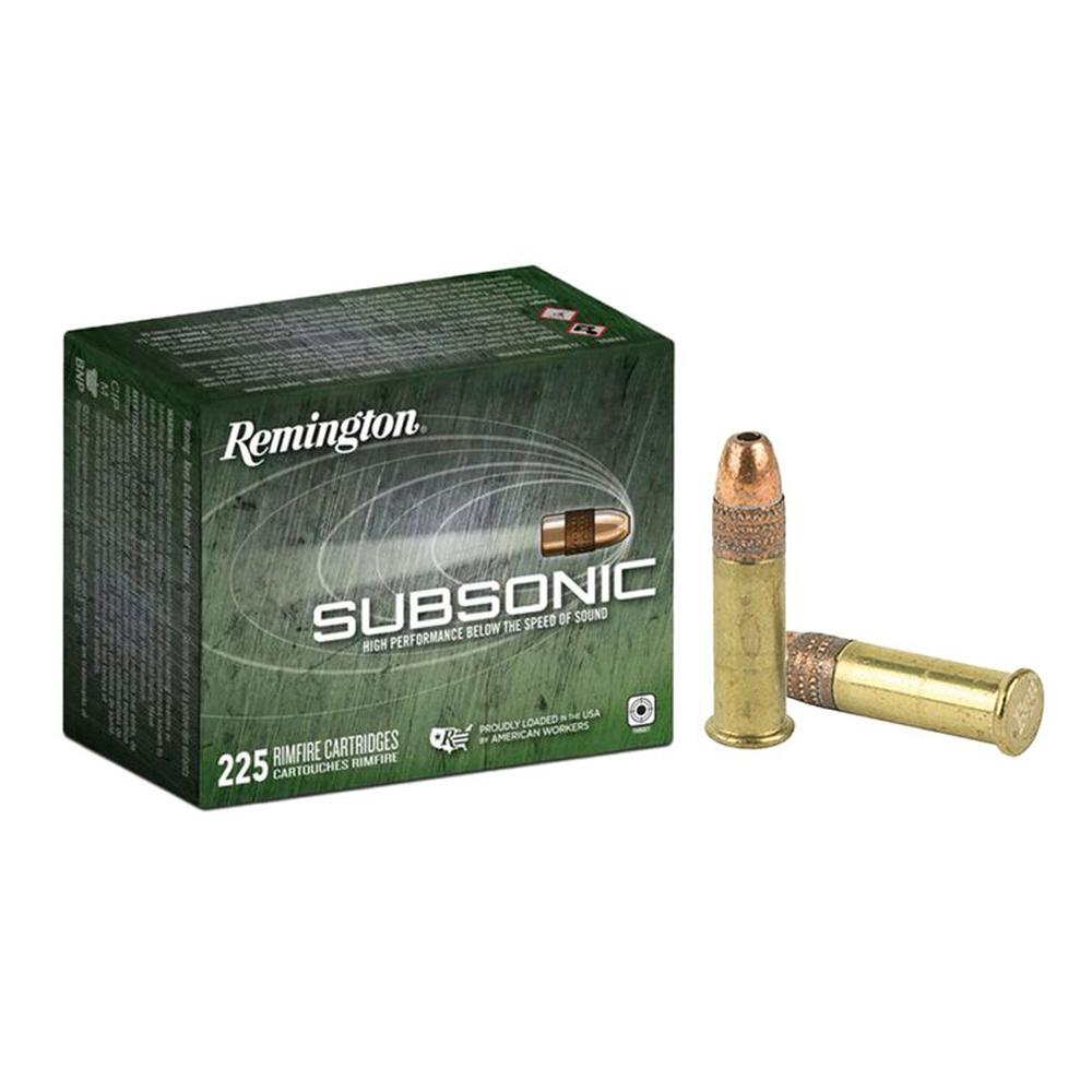 Remington Subsonic 22LR 40GR Hollow Point Ammo 225RD