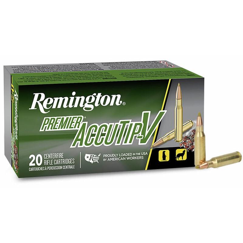 Remington Premier 221 Fireball 50GR Accutip-v Boat Tail Ammo 20RD