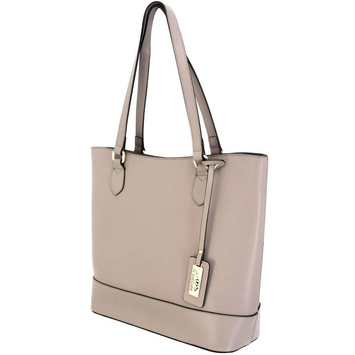 Evelyn Smokey Purple Leather Tote Bag