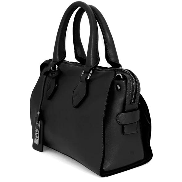 Bella Black Vegan Leather Handbag With Ccw Pocket