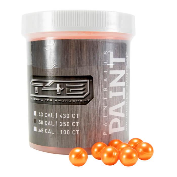 Umarex T4E .50 Caliber Paintball Ammo - Orange - 250 Count Jar