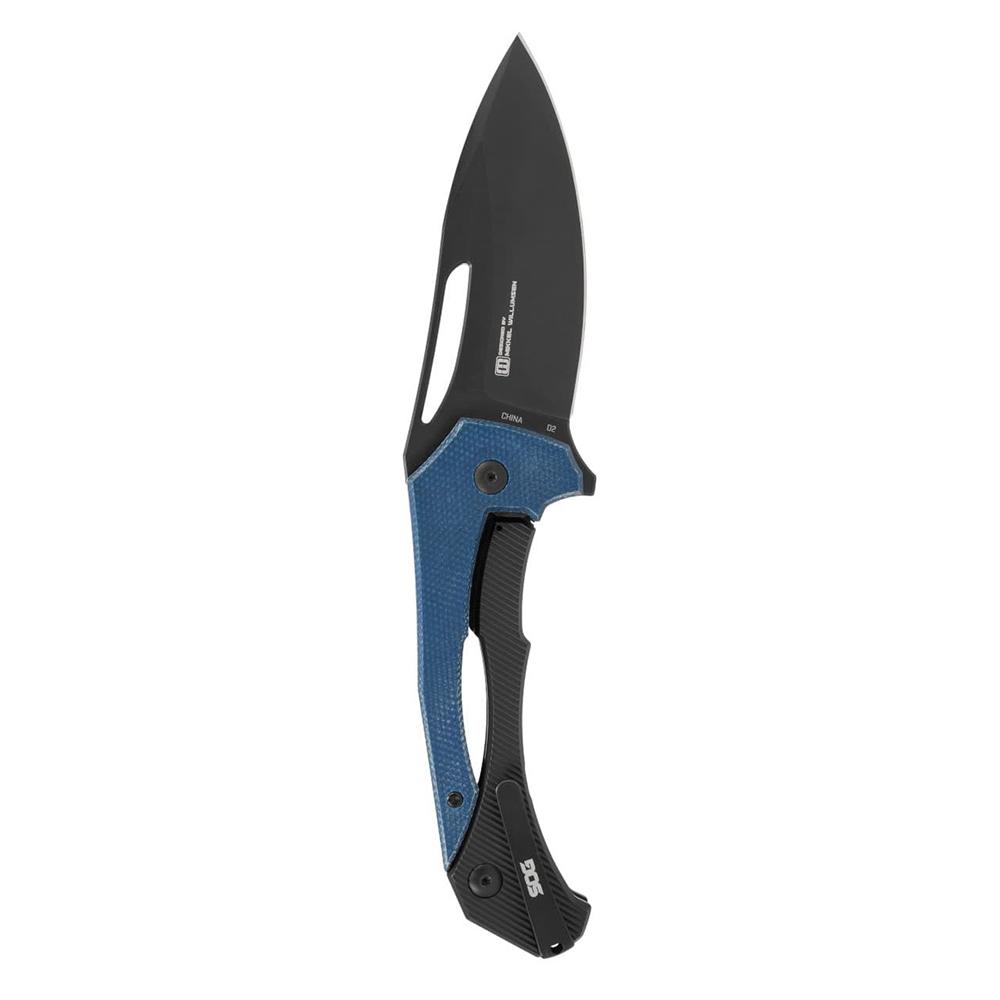 Sog Bulwark Flk Folding Knife 3.5 Blue Micarta Handle