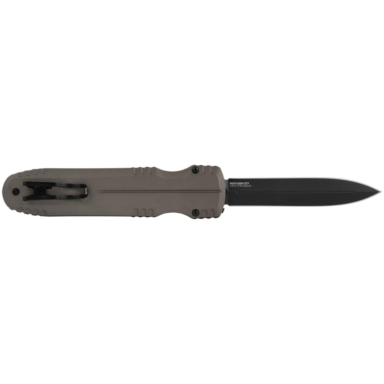 Sog Pentagon Otf Automatic Knife Fde 3.79 Blade
