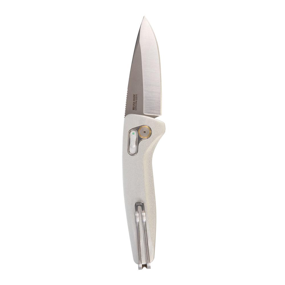Sog One Zero Au 3.1 Drop Point Knife Silver + Chrome