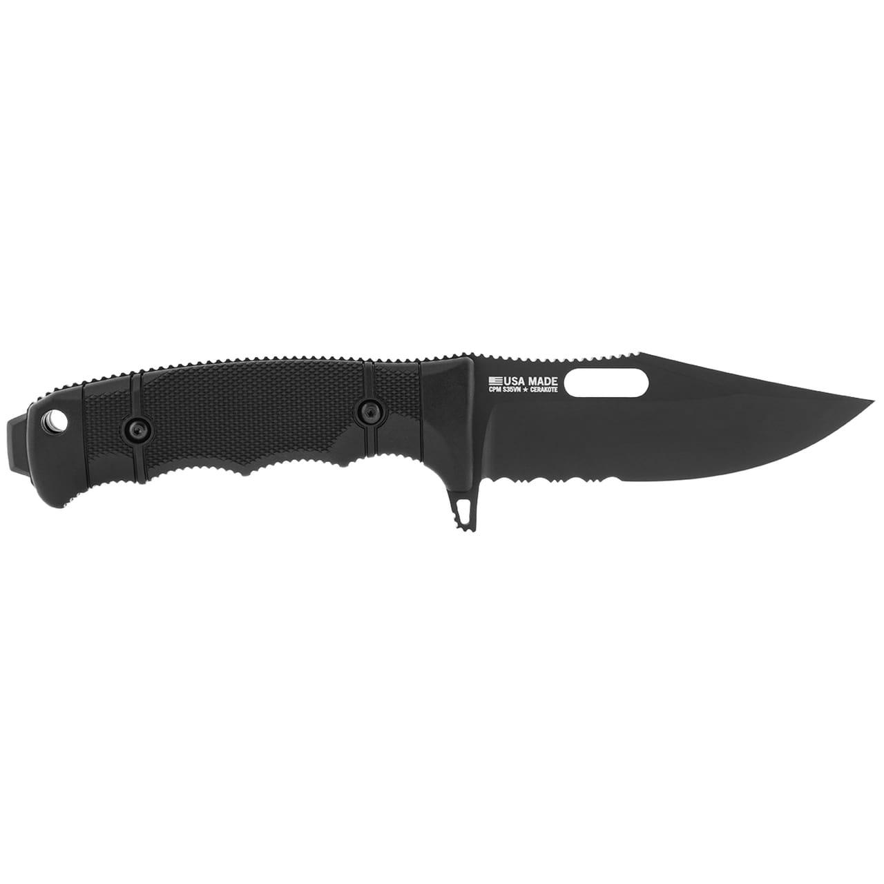 Sog Seal Fx 4.3 Fixed Blade Partially Serrated Black