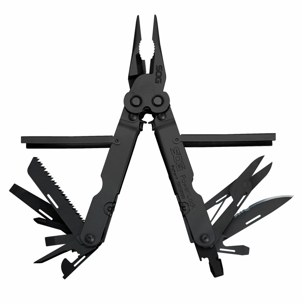 Sog Powerlock Eod Black Oxide Multi-tool With Nylon Sheath