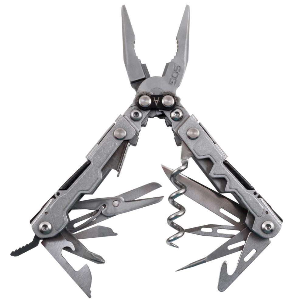 Sog Powerlitre Bead Blast Multi-tool With Pocket Clip, 19 Tools