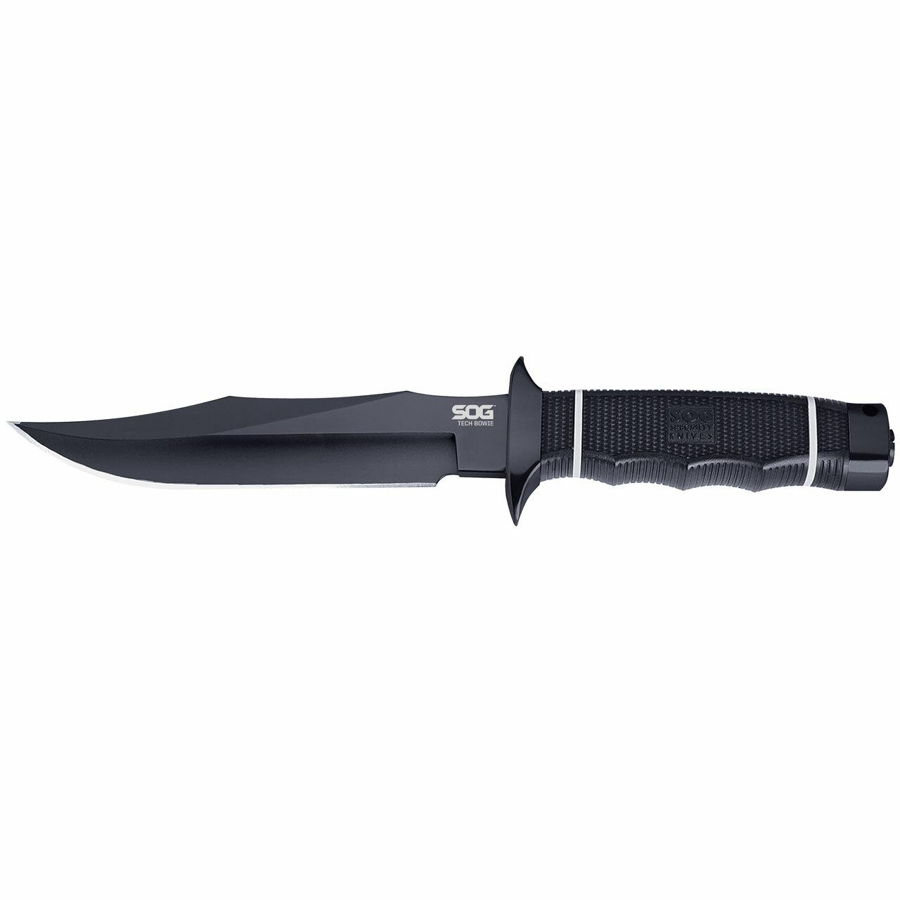 Sog S10B-K Tech Bowie Black Tini 6.40 Fixed Blade