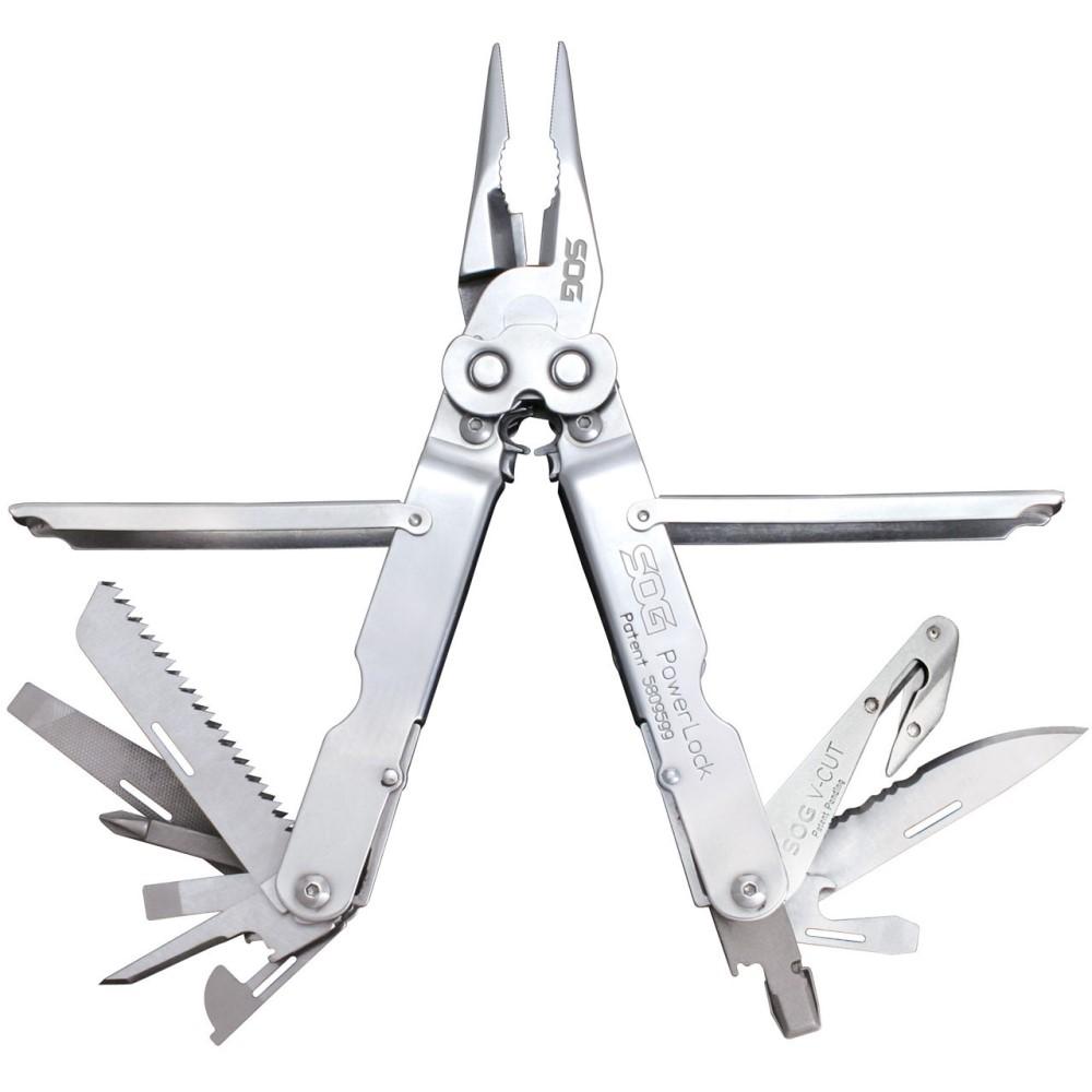 Sog Powerlock V-cutter Multi-tool With Nylon Sheath