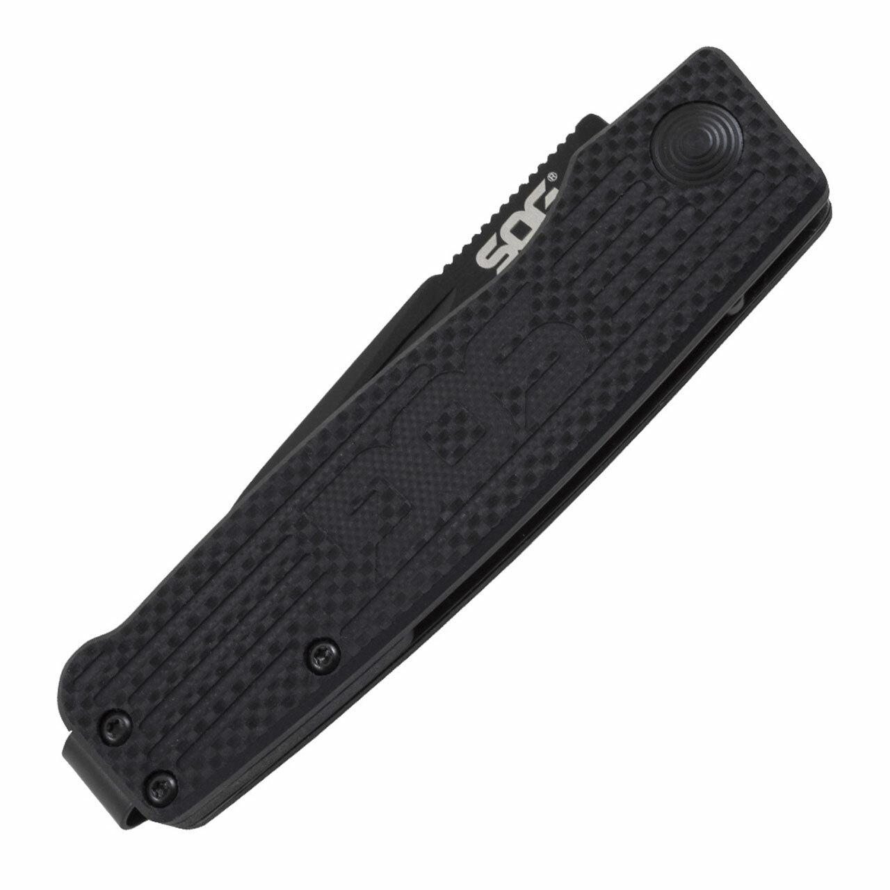 Sog Terminus Sj Lte Folding Knife - Carbon and Gold - Image 3