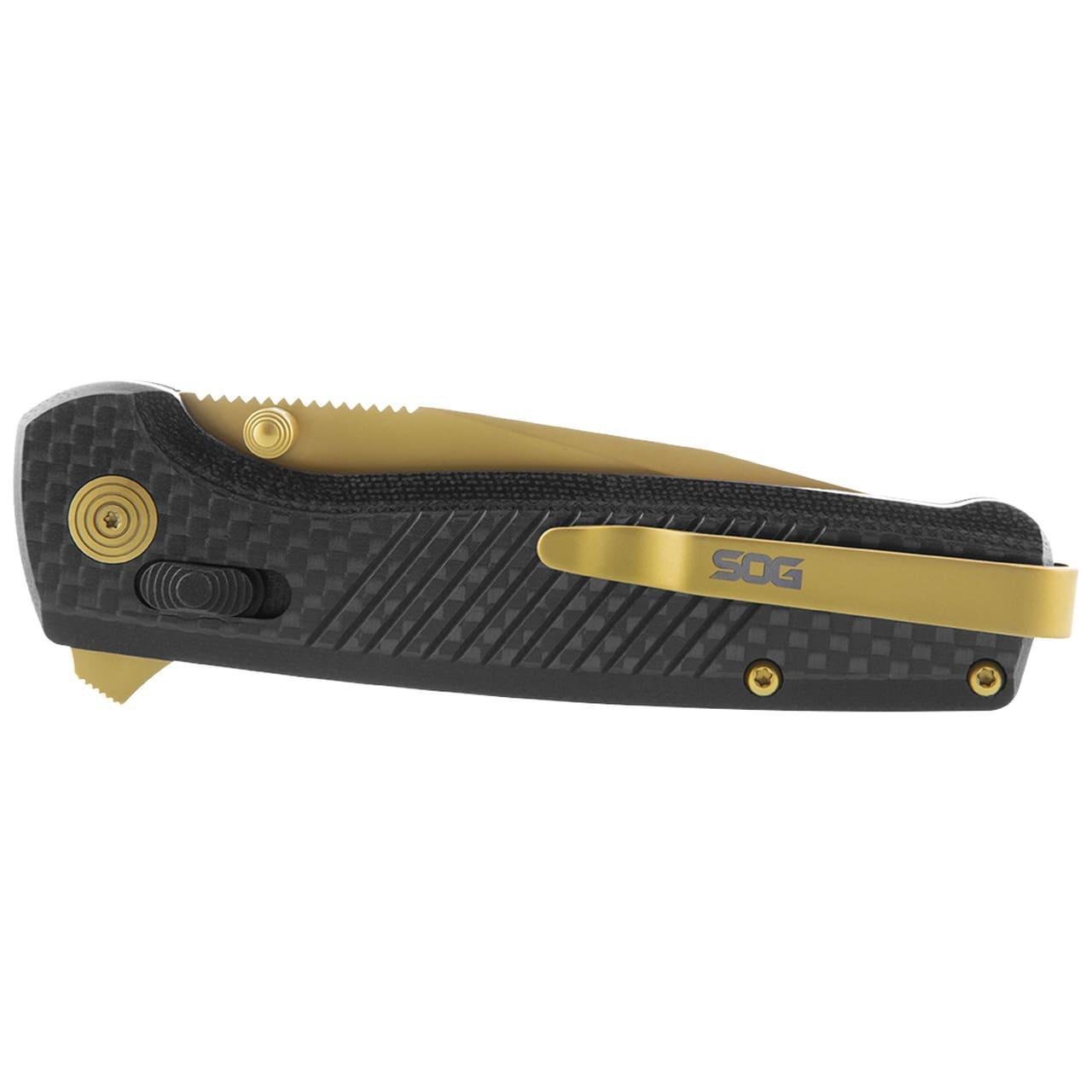 Sog Terminus Xr Lte Folding Knife - Carbon and Gold - Image 3