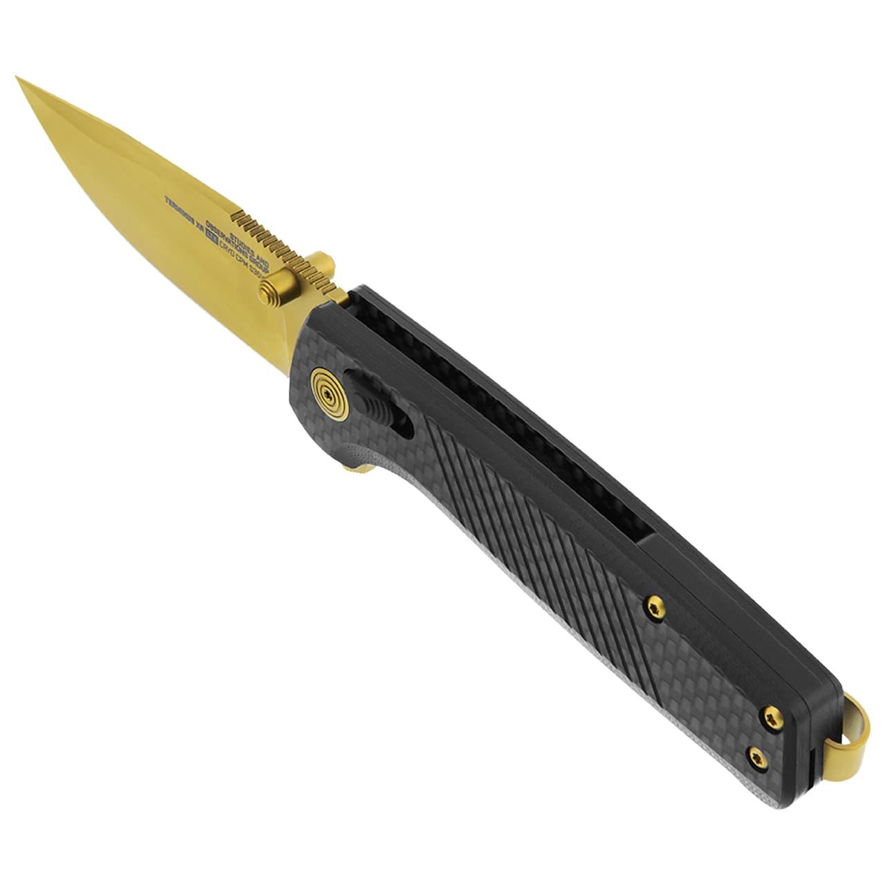 Sog Terminus Xr Lte Folding Knife - Carbon and Gold - Image 5
