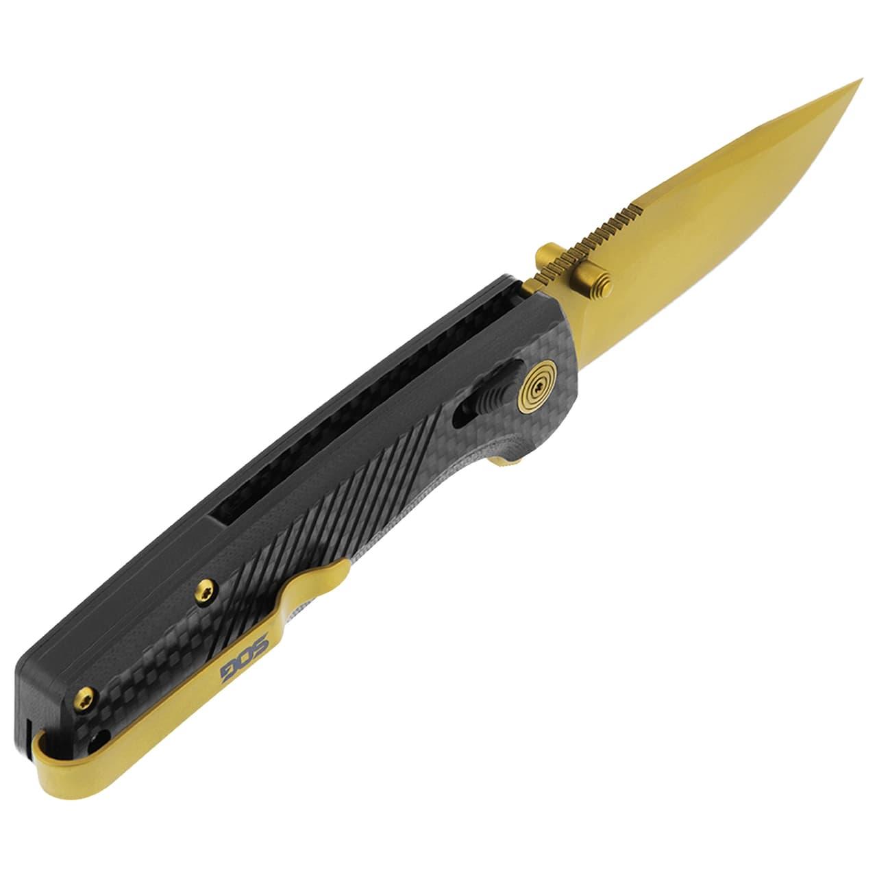 Sog Terminus Xr Lte Folding Knife - Carbon and Gold - Image 6